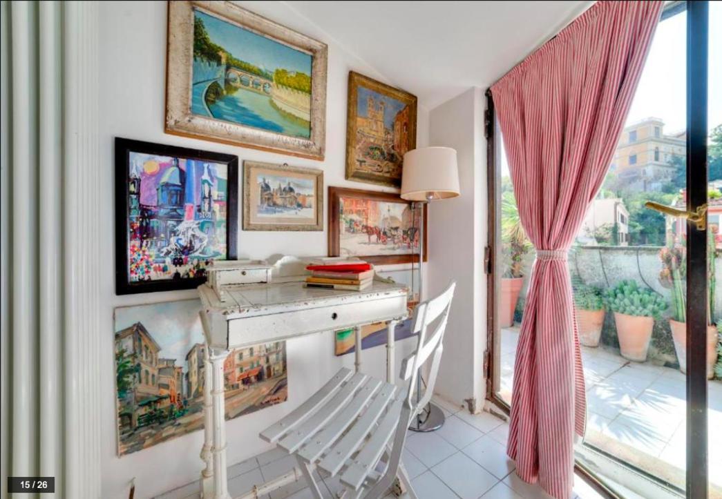 Luxury Art Apartment In Trastevere With Terrace โรม ภายนอก รูปภาพ
